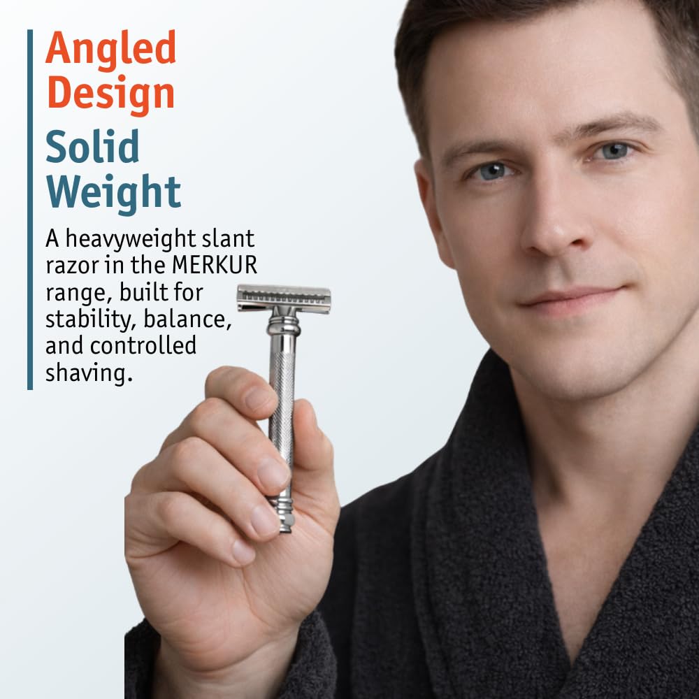 Amazon.co.jp: Merkur 39C Slant Bar DE Long Handled Safety Razor